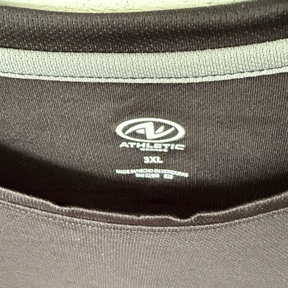 Black Men's Dri fit shirt made by athletic works size 3X brand new with tags - Picture 2 of 3